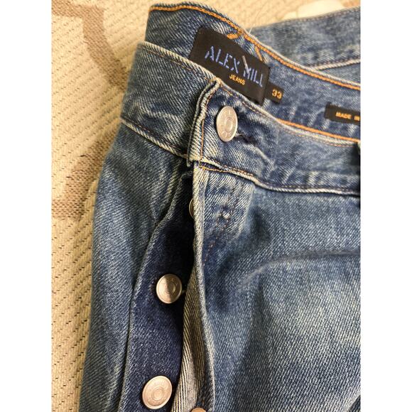 Alex Mill Bev Relaxed Straight vintage dark indigo jeans, size 33,NWOT,MSRP $225 - Picture 11 of 15